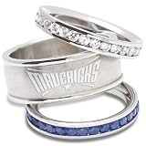 Dallas Mavericks Logo Crystal Stacked Ring Set
