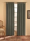 Ultra Suede Tab Top Window Curtain Panel 50 in. W x 95 in. L