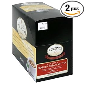 Twinings English Breakfast Tea, Decaffeinated, K-Cup Portion Pack for Keurig K-Cup Brewers, 25-Count (Pack of 2)