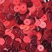 6mm Flat Sequins Red Loose Sequins for Embroidery, Applique, Knitting, Arts, Crafts, and embellishme