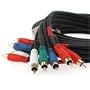Cmple - 25 ft Component Video Audio Cable 5-RCA HDTV Gold 25ft
