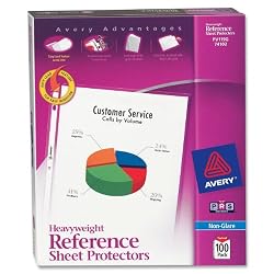Avery Top Loading Non-Glare Poly Sheet Protectors 100 Count (74102)