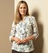 Info/Buy Pure Cotton 3/4 Roll-Up Sleeve Floral Top
