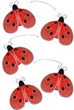 24 Red Black Shimmer Ladybug Mobile nylon hanging ceiling wall baby nursery room wedding decor decoration