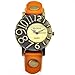 Sinceda Genuine Leather Punk Retro Arabic Numerals Women's Fashion Watch