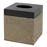Zenith Products 9719646221 Leland Tissue Box Cover, Natural with Dark Bronze