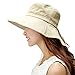 Siggi Womens Summer Flap Cover Cap Cotton UPF 50+ Sun Shade Hat with Neck Cord