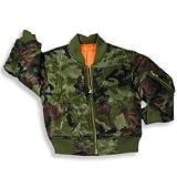 Sportier - Toddler Boys Reversible Flight Jacket, Olive, Orange