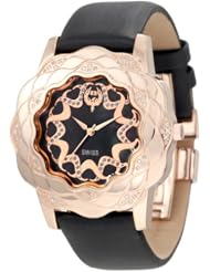 Brillier Womens 10-3F121-01 La Fleur Round Rose Gold Analog Watch
