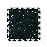 ProImpact Interlocking Rubber Flooring (2 Pieces), 10 Percent Blue/Gray Color, 36 x 36 x 8mm