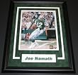 Joe Namath Autographed New York Jets 8x10 action Photo ~ Super Bowl III Champs ~ CUSTOM FRAMED