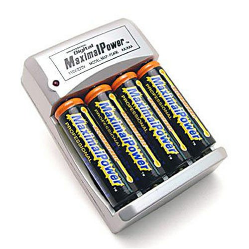 Maximal Power FC400 Rapid Overnight Charger with 4 - 2700mAh AA Batteries