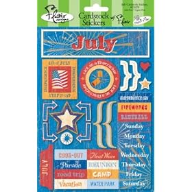 JULY DAYS CARDSTOCK STICKERS by Alvin