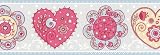 A.S. Cr&eacute;ation 1723-10 Bord&uuml;re, Herzen, blau pink