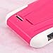 ZTE Warp 4G Case (N9510), MPERO IMPACT X Series Dual Layered Tough Durable Shock Absorbing Silicone Polycarbonate Hybrid Kickstand Case for Warp 4G [Perfect Fit & Precise Port Cut Outs] - Hot Pink