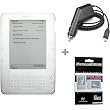 Clear Semi-transparent Amazon Kindle 2 E-Book Reader Silicone Rubber Skin Case + Kindle2 Car Charger + Kindle2 Anti Scratch LCD Screen Protector