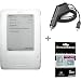 Clear Semi-transparent Amazon Kindle 2 E-Book Reader Silicone Rubber Skin Case + Kindle2 Car Charger + FREE Kindle2 Anti Scratch LCD Screen Protector
