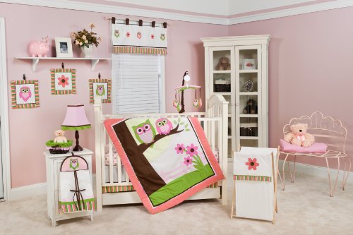 Pam Grace Creations Sweet Dream Owl 10 Piece Bedding Set