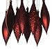 Vickerman NorthLight 8 ct. Burgundy Shatterproof 4-Finish Finial Drop Christmas Ornament, 5.5 in.