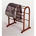 Contemporary Style Walnut Finish Quilt/Towel Rack