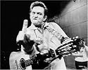 Johnny Cash Photo ~ Giving the Finger ~ 8x10" Glossy Black & White