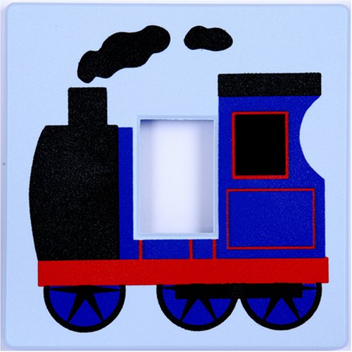Childrens Toyshop  Toys : Blue Engine Light Switch Cover