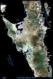 Central Baja California, Mexico: The Satellite poster map. Includes roads & towns! 24