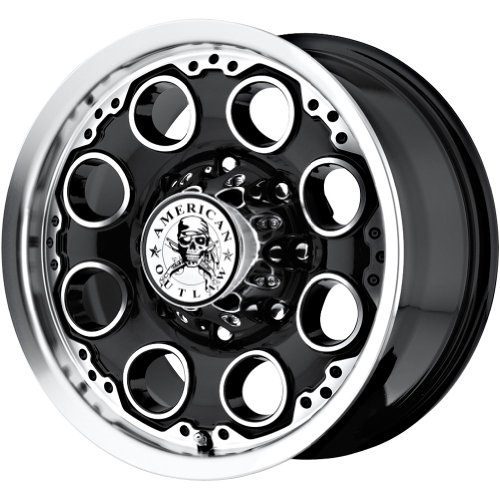 American Outlaw Patrol Black Machined Face Wheel with Machined Finish (20x9
