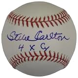 MLB Philadelphia Phillies Steve Carlton 4x CY Autographed Baseball