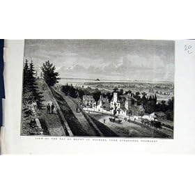 BAY MOUNT ST MICHAEL NORMANDY Antique Print 1874