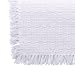 62 x 90 (Rectangle) Homespun Tablecloth, Hand Loomed, 100% Cotton, Made in USA, Solid White