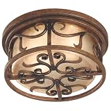 Hunter Lighting Verona Two Light Flush Mount, Aged Golden  #03223