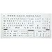 Large Print Key Top Opaque Non Transparent Stickers - English Black On White