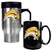 Buffalo Sabres NHL Stainless Steel Travel Mug & Black Ceramic Mug Set - Primary Logo