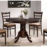 Dining Table with Solid Wood Top - Espresso Finish