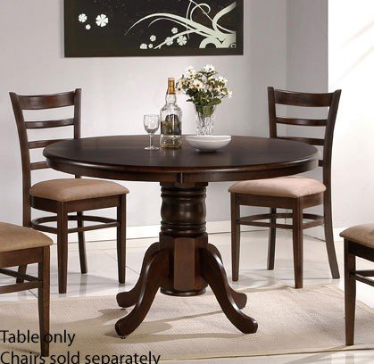 Dining Table with Solid Wood Top - Espresso Finish