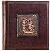 Pompeian Lovers Italian Leather Photo Album / Wedding Album / Scrapbook, Embossed Lovers Art, Gift Boxed, 14x14"