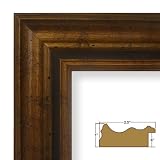 9x12 Picture / Poster Frame, Smooth Metallic Finish, 2.5 Wide, Aged Gold (81285100)