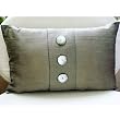 Silk N Pearls - Throw Pillow Covers - Rectangle Silk Pillow Cover with Mother Of Pearl