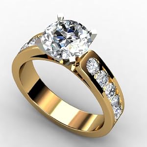 1.45 CT DIAMOND PROMISE SOLITIARE ENGAGEMENT RINGS 14k YELLOW GOLD - Design: Amzpr-02593 (RING SIZE: 7.5)