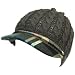 New soft plaid cable light knit beanie jeep visor cap hat Gray