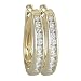 14K Yellow Gold 1/2 ct. Channel Set Diamond Huggie Earrings