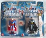 Justice League Unlimited - Small metal figures - Superman and batman - about 3