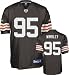 Kamerion Wimbley Jersey: Reebok Authentic Alternate Brown #95 Cleveland Browns Jersey - 50