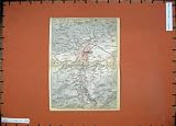 1911 COLOUR MAP AUSTRIA STREET PLAN INNSBRUCK SCHONBERG