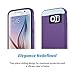 ULAK Galaxy S6 Case, S6 Case, 2in1 Hybrid Dual Layer Slim Protective Case Cover with Card Slot for Samsung Galaxy S6 (Plastic Hard Shell and Flexible TPU) (Purple/Purple)
