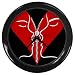 Abstract Zipper Heart Black Wall Clock Image