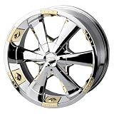 Baccarat Allure (Series 2121) Chrome with Gold Facet -  20 x 8.5 Inch Wheel