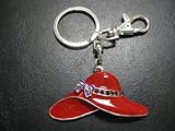 51qr9Ejj7gL. SL160  Red Hat Lady Society / Keychain / Red Hat & Purple Bow Cloisonne