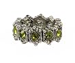 Ring - R27 - Swarovski (tm) Crystal Stretch - Size Lg ~ Olivine (Green)